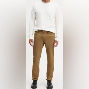 Levi’s 505 tan 5 pocket relaxed fit straight leg denim pants 34